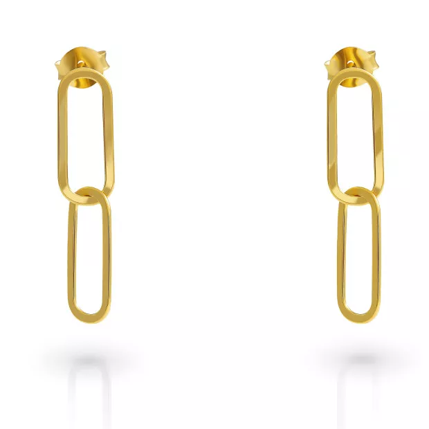 orphelia Orphelia® 'Rose' Women's Sterling Silver Drop Earrings - Gold ZO-7561/G