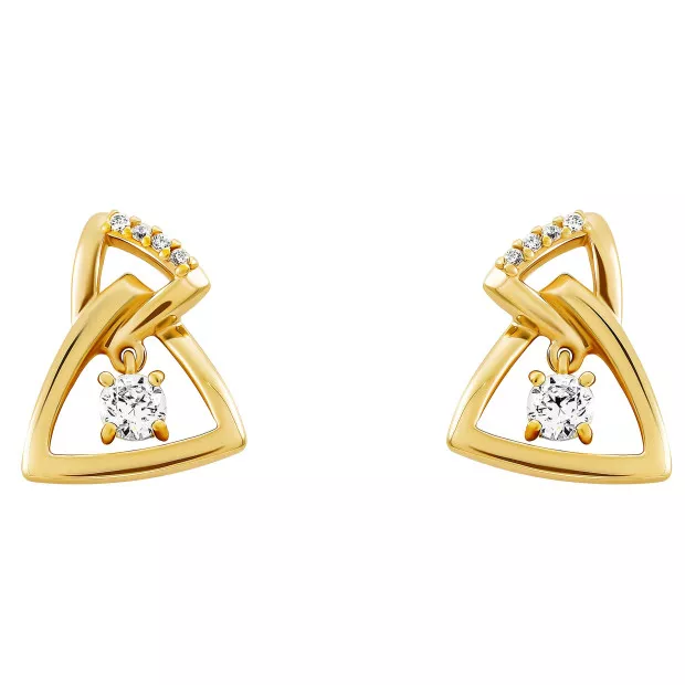 Orphelia Orphelia® 'Santorini' Women's Sterling Silver Drop Earrings - Gold ZO-7570/G