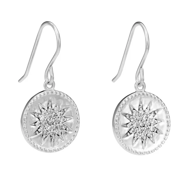 Orphelia Orphelia® 'Shine' Women's Sterling Silver Drop Earrings - Silver ZO-7576