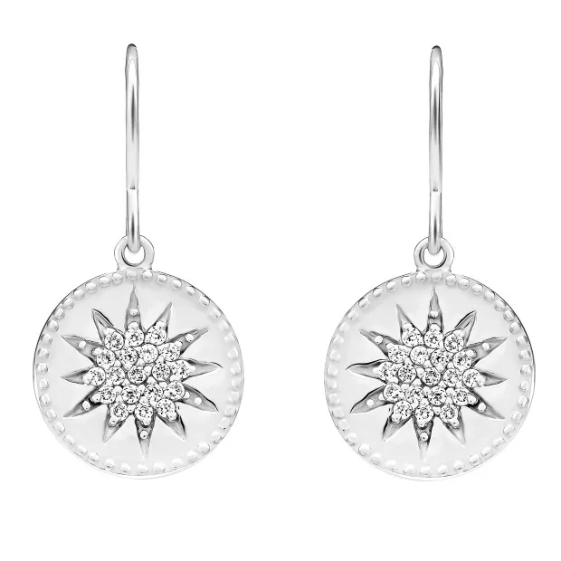 orphelia Orphelia® 'Shine' Women's Sterling Silver Drop Earrings - Silver ZO-7576
