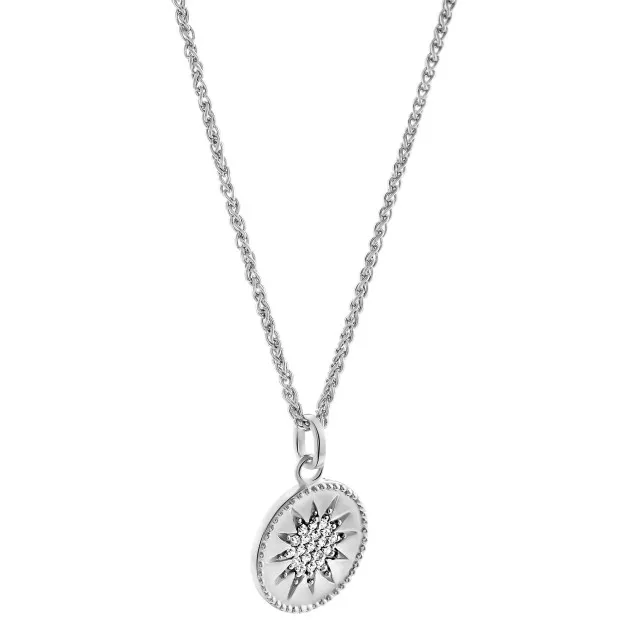 Orphelia Orphelia® 'Shine' Women's Sterling Silver Pendant With Chain - Silver ZH-7576