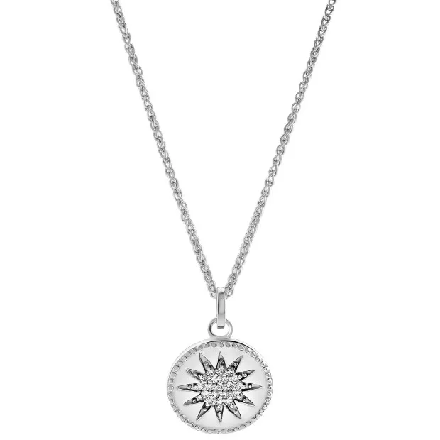 orphelia Orphelia® 'Shine' Women's Sterling Silver Pendant with Chain - Silver ZH-7576