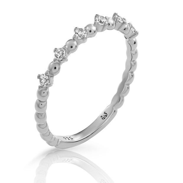 Orphelia Orphelia® 'Signature' Women's Sterling Silver Ring - Silver ZR-7535