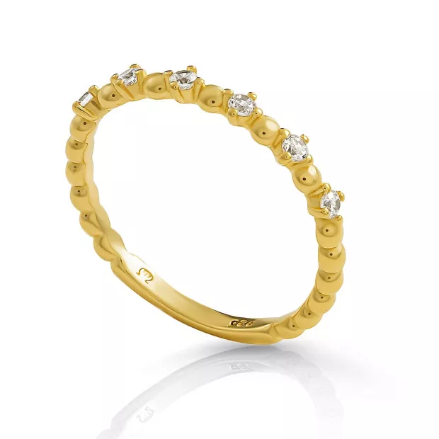 Orphelia Orphelia® 'Signature' Women's Sterling Silver Ring - Gold ZR-7535/G