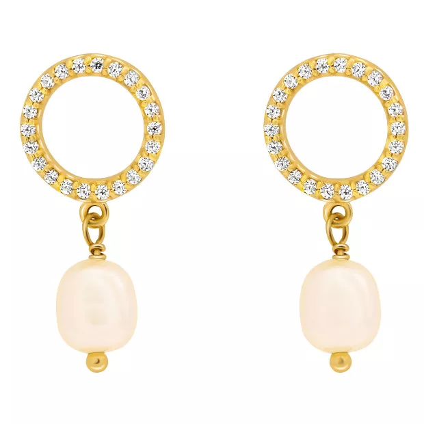 Orphelia Orphelia® 'Spa' Women's Sterling Silver Drop Earrings - Gold ZO-7575/G