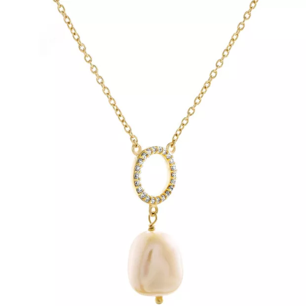 Orphelia Orphelia® 'Spa' Women's Sterling Silver Pendant With Chain - Gold ZK-7575/G