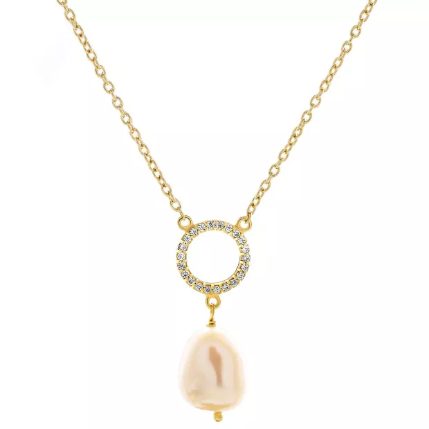 orphelia Orphelia® 'Spa' Women's Sterling Silver Pendant with Chain - Gold ZK-7575/G