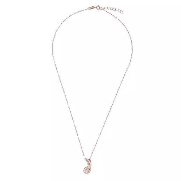 Orphelia Orphelia® 'Tilou' Women's Sterling Silver Chain With Pendant - Rose ZH-7441