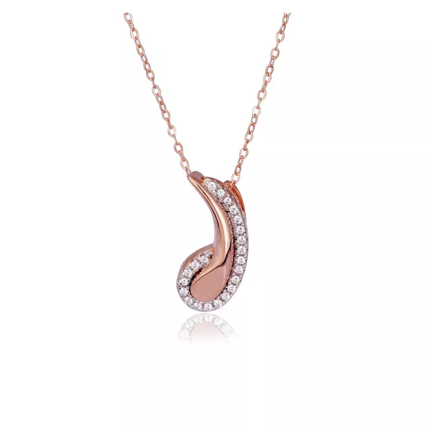 orphelia Orphelia® 'Tilou' Women's Sterling Silver Chain with Pendant - Rose ZH-7441