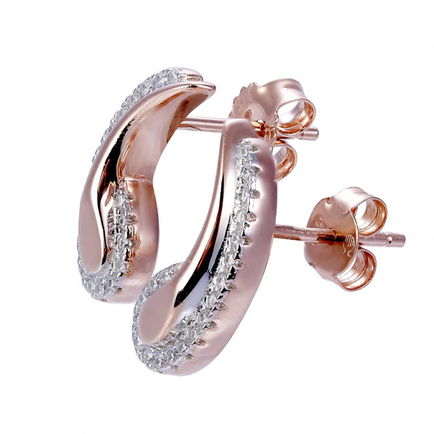 Orphelia Orphelia® 'Tilou' Women's Sterling Silver Stud Earrings - Rose ZO-7441