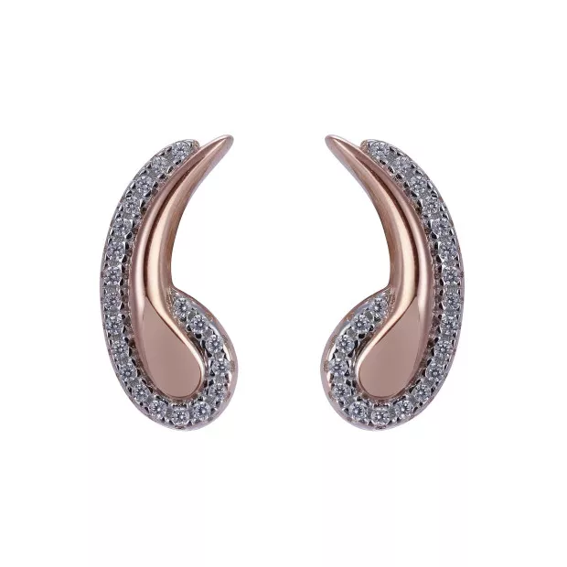 orphelia Orphelia® 'Tilou' Women's Sterling Silver Stud Earrings - Rose ZO-7441
