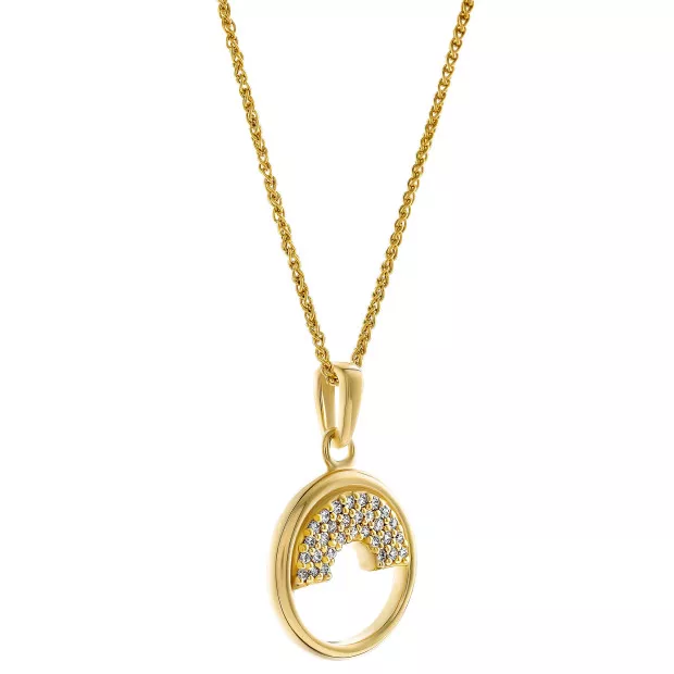 Orphelia Orphelia® 'Tista' Women's Sterling Silver Pendant With Chain - Gold ZH-7586/G