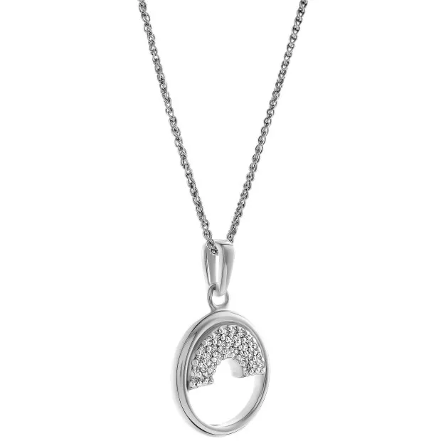 Orphelia Orphelia® 'Tista' Women's Sterling Silver Pendant With Chain - Silver ZH-7586