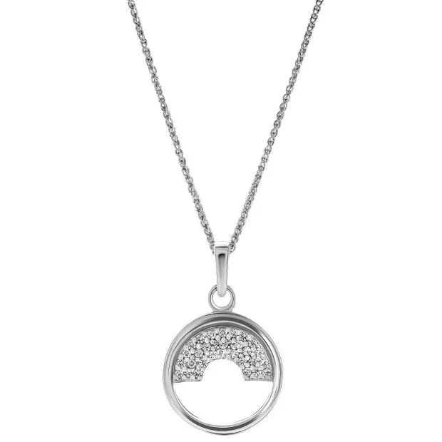 orphelia Orphelia® 'Tista' Women's Sterling Silver Pendant with Chain - Silver ZH-7586