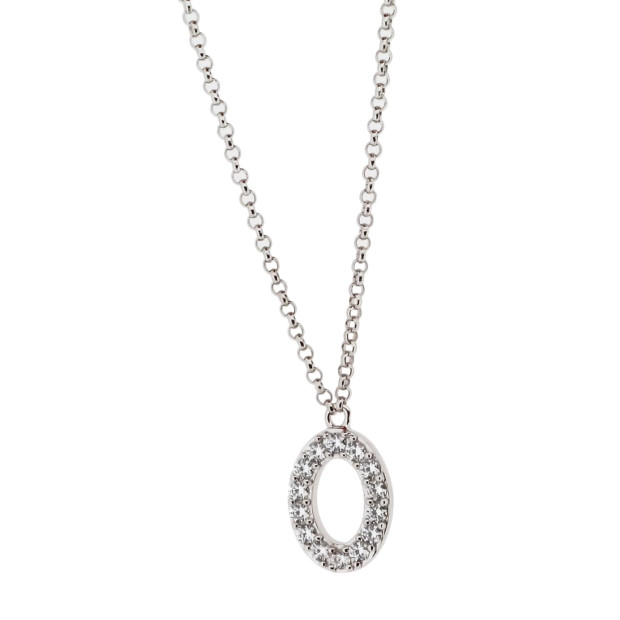Orphelia Orphelia® Unisex's Sterling Silver Chain With Pendant - Silver ZK-ALPHA/O