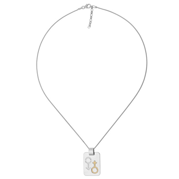 Orphelia Orphelia® Unisex's Sterling Silver Chain With Pendant - Silver ZH-4281