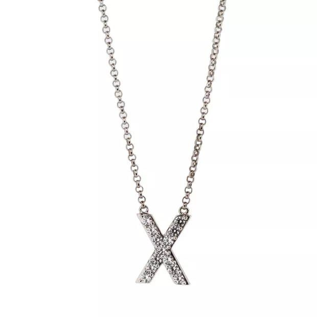 Orphelia Orphelia® Unisex's Sterling Silver Chain With Pendant - Silver ZK-ALPHA/X