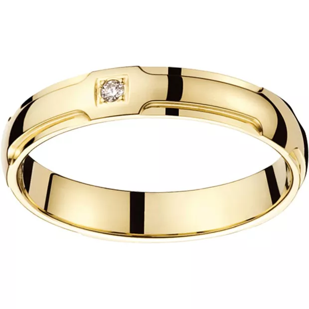 Orphelia Orphelia® Unisex's Sterling Silver Wedding Ring - Gold OR4M4402/LJ/35/1/15/54