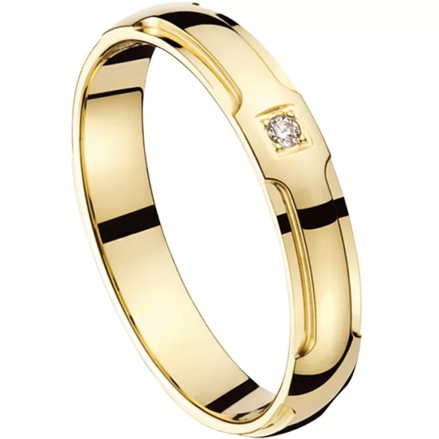 orphelia Orphelia® Unisex's Sterling Silver Wedding ring - Gold OR4M4402/LJ/35/1/15/54