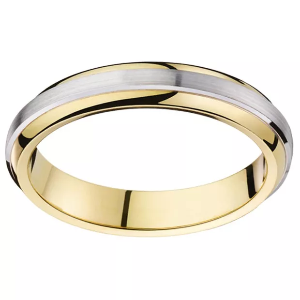 Orphelia Orphelia® Unisex's Sterling Silver Wedding Ring - Silver/Gold OR6857/N/LE/4/54