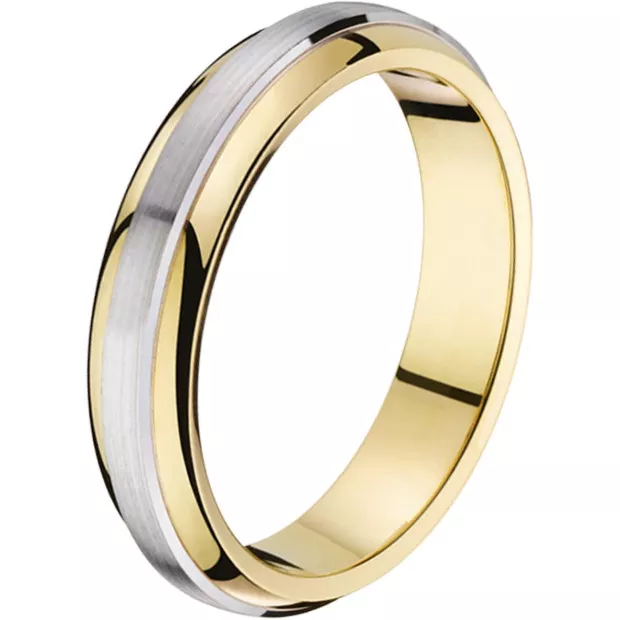 orphelia Orphelia® Unisex's Sterling Silver Wedding ring - Silver/Gold OR6857/N/LE/6/62