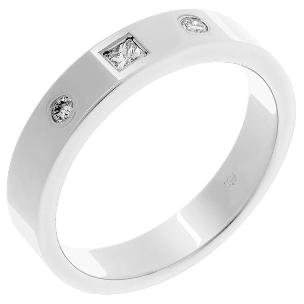 orphelia Orphelia® Unisex's Whitegold 18C Ring - Silver RD-33331/1