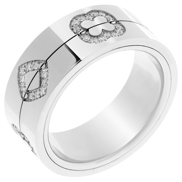 orphelia Orphelia® Unisex's Whitegold 18C Ring - Silver RD-33405/1