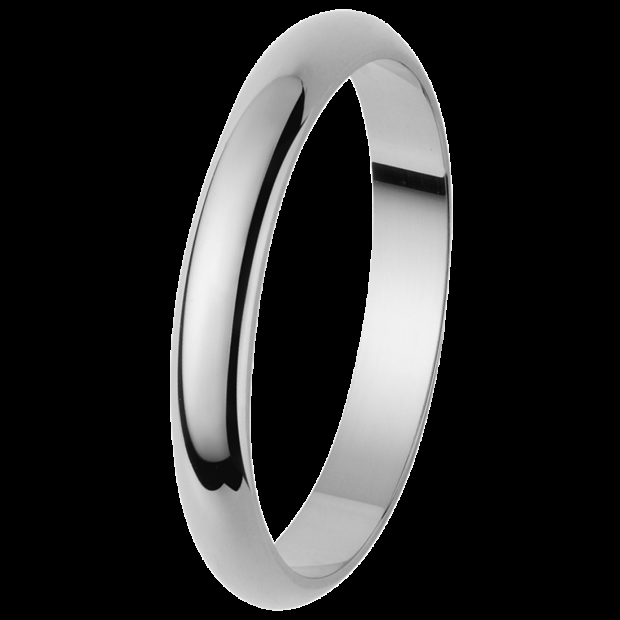 orphelia Orphelia® Unisex's Whitegold 9C Wedding ring - Silver OR110/25/NY/50