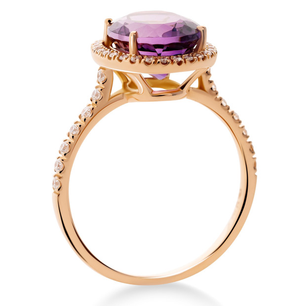 Orphelia Orphelia® Women's Rose Gold 18C Ring - Rose RD-3923