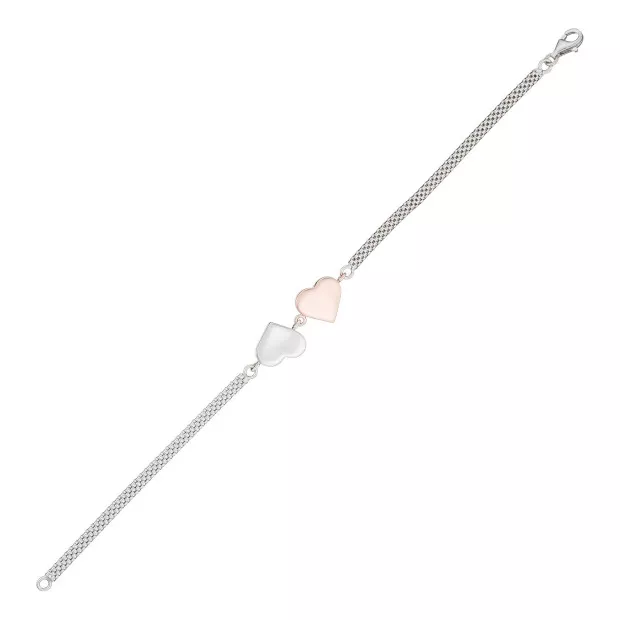 Orphelia Orphelia® Women's Sterling Silver Bracelet - Silver/Rose ZA-7104