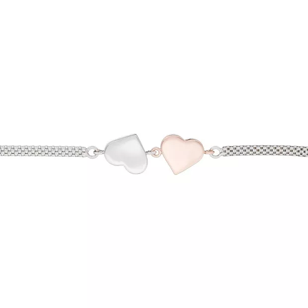 Orphelia Orphelia® Women's Sterling Silver Bracelet - Silver/Rose ZA-7104