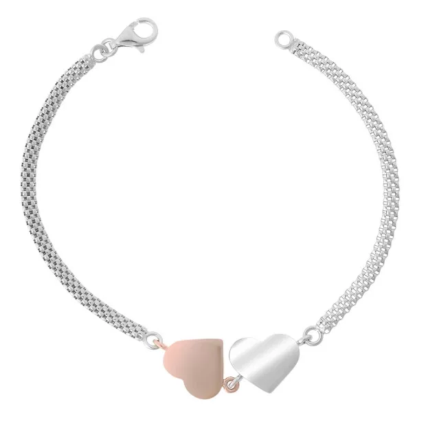 orphelia Orphelia® Women's Sterling Silver Bracelet - Silver/Rose ZA-7104