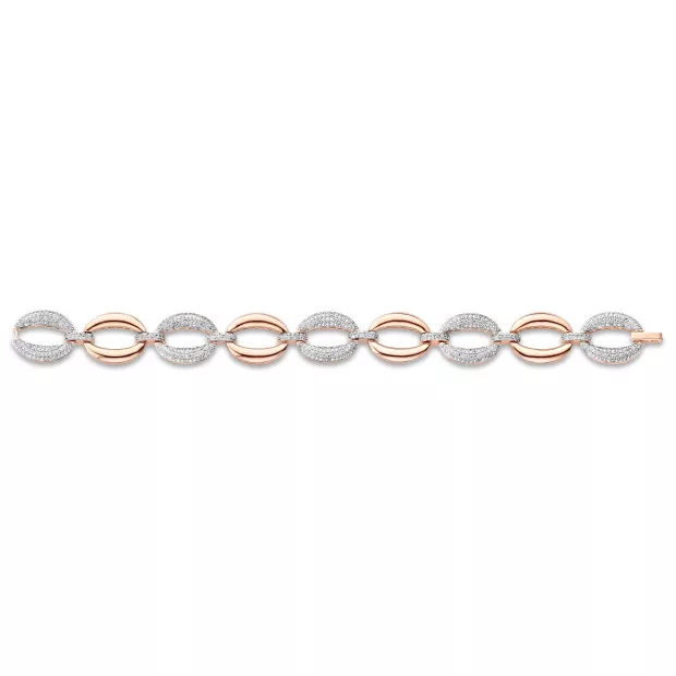 Orphelia Orphelia® Women's Sterling Silver Bracelet - Silver/Rose ZA-7211/RG