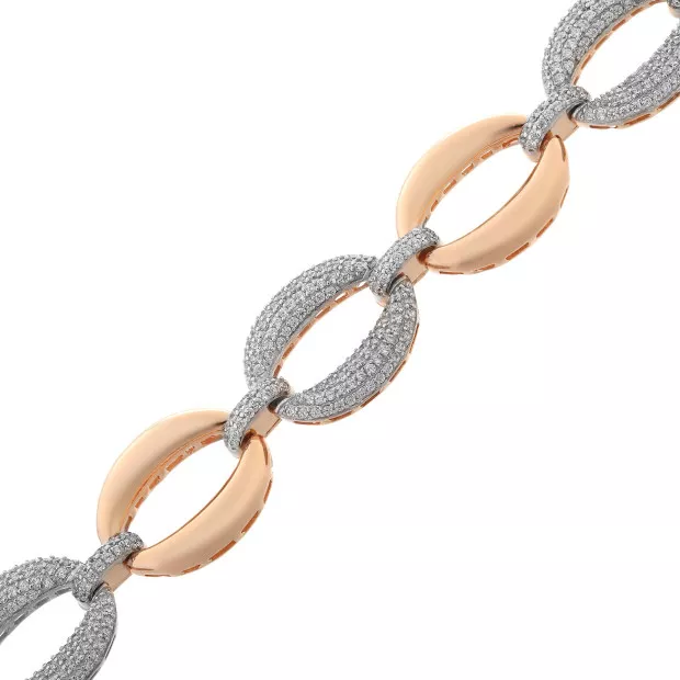 Orphelia Orphelia® Women's Sterling Silver Bracelet - Silver/Rose ZA-7211/RG