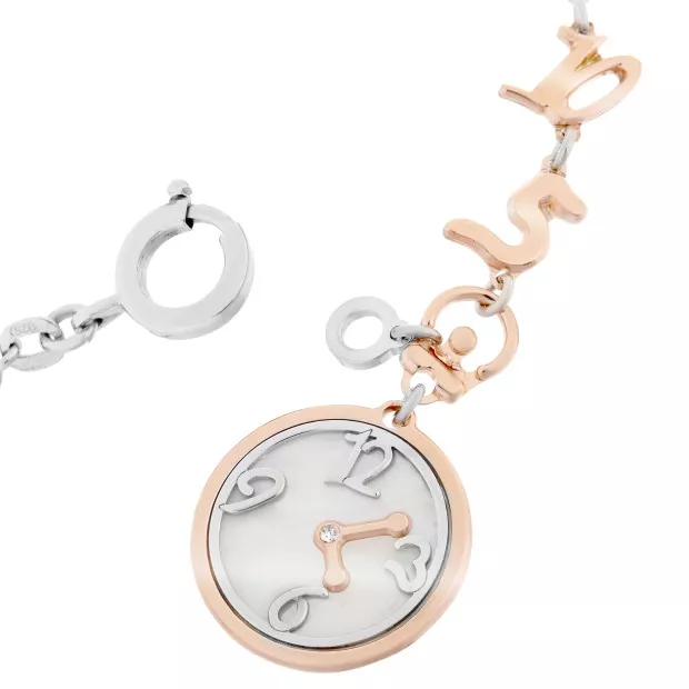 Orphelia Orphelia® Women's Sterling Silver Bracelet - Silver/Rose ZA-7174