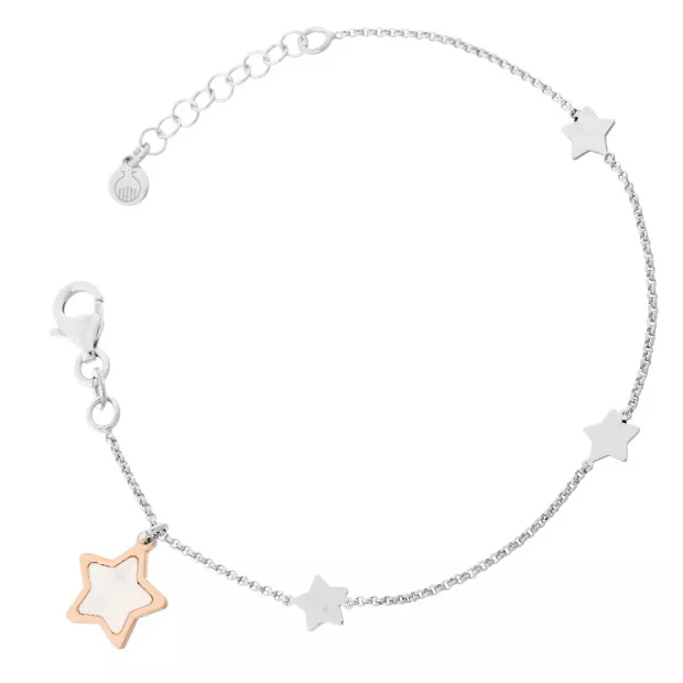 orphelia Orphelia® Women's Sterling Silver Bracelet - Silver/Rose ZA-7167