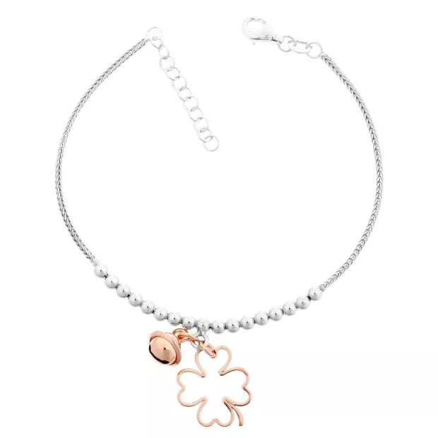 orphelia Orphelia® Women's Sterling Silver Bracelet - Silver/Rose ZA-7110