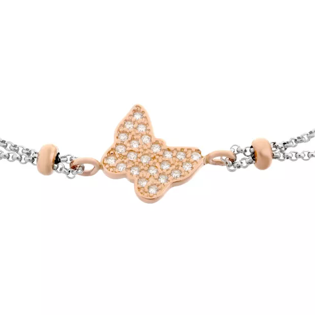 Orphelia Orphelia® Women's Sterling Silver Bracelet - Silver/Rose ZA-7194