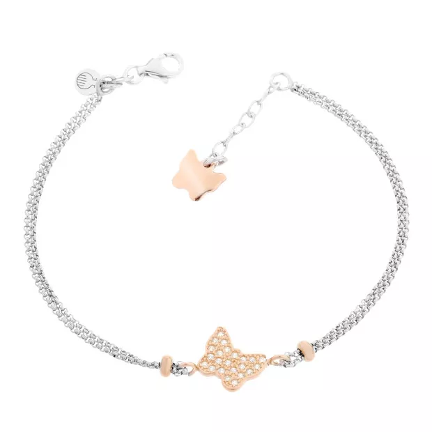 orphelia Orphelia® Women's Sterling Silver Bracelet - Silver/Rose ZA-7194