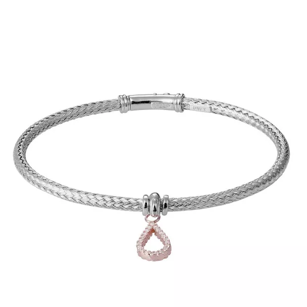 orphelia Orphelia® Women's Sterling Silver Bracelet - Silver/Rose ZA-7398