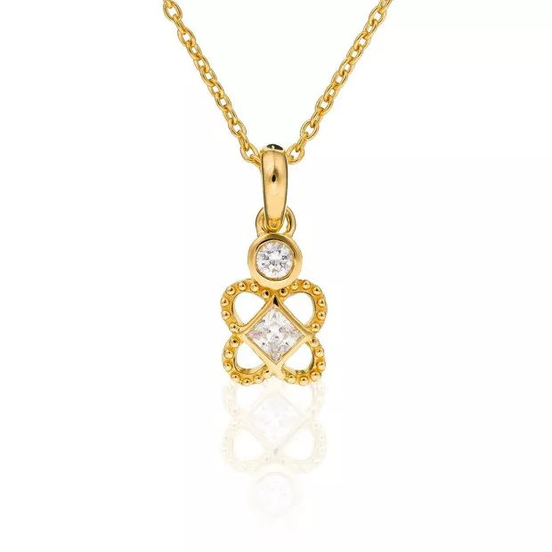Orphelia Orphelia® Women's Sterling Silver Chain With Pendant - Gold ZH-6032/2