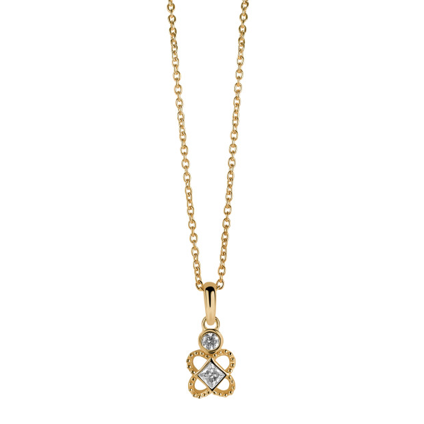 Orphelia Orphelia® Women's Sterling Silver Chain With Pendant - Gold ZH-6032/2
