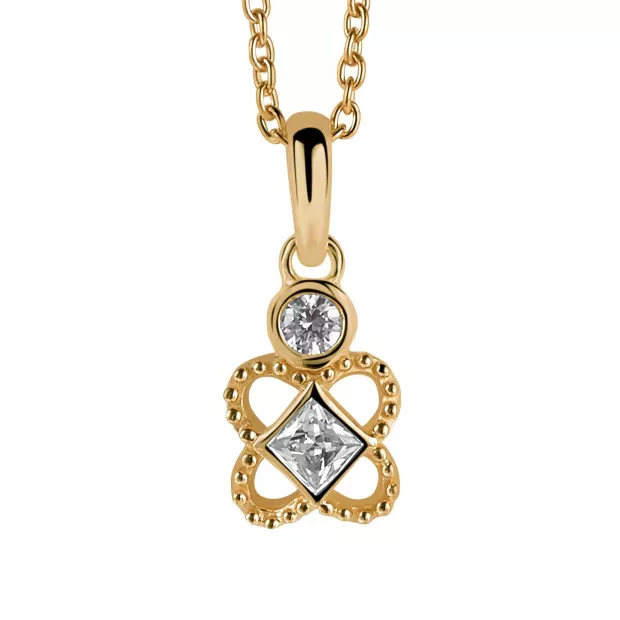 orphelia Orphelia® Women's Sterling Silver Chain with Pendant - Gold ZH-6032/2