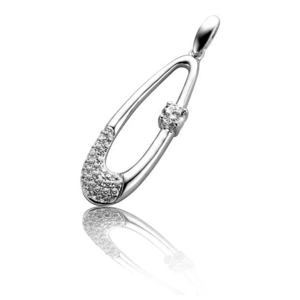 orphelia Orphelia® Women's Sterling Silver Chain with Pendant - Silver PEN-2082