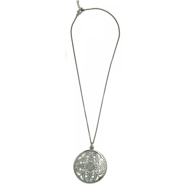 Orphelia Orphelia® Women's Sterling Silver Chain With Pendant - Black ZH-6034/3