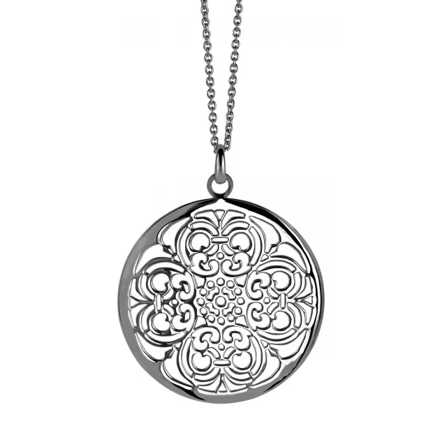 orphelia Orphelia® Women's Sterling Silver Chain with Pendant - Black ZH-6034/3