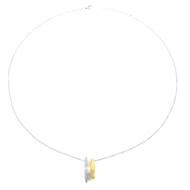 Orphelia Orphelia® Women's Sterling Silver Chain With Pendant - Silver/Gold ZH-6042/1
