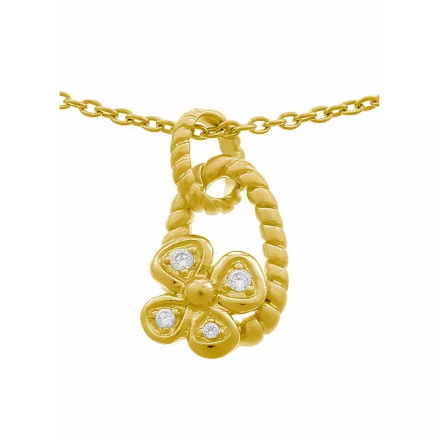 orphelia Orphelia® Women's Sterling Silver Chain with Pendant - Gold ZH-6020/2