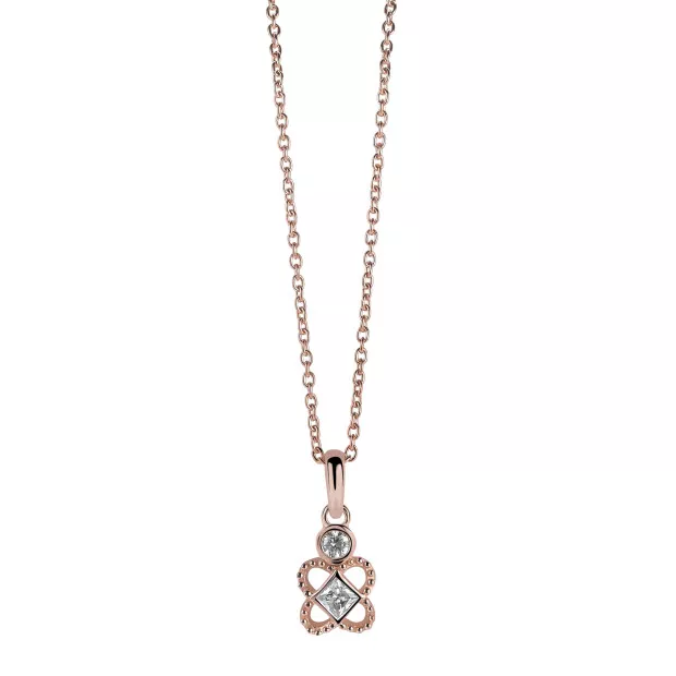 Orphelia Orphelia® Women's Sterling Silver Chain With Pendant - Rose ZH-6032/1