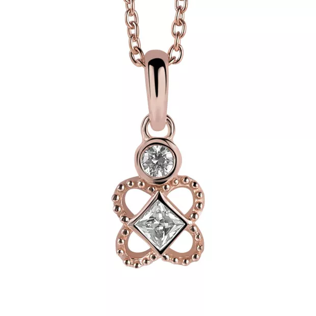 orphelia Orphelia® Women's Sterling Silver Chain with Pendant - Rose ZH-6032/1